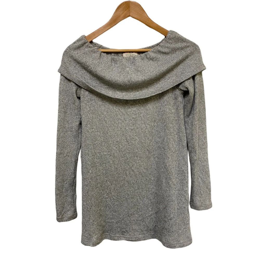 Eri and Ali Women's Long Sleeve Lightweight‎ Sweater Gray Size XS